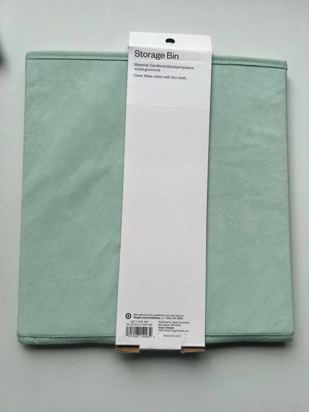 Set of 5 Room Essentials Sage Green Fabric Storage Bin Organizer 10.5x10.5x11